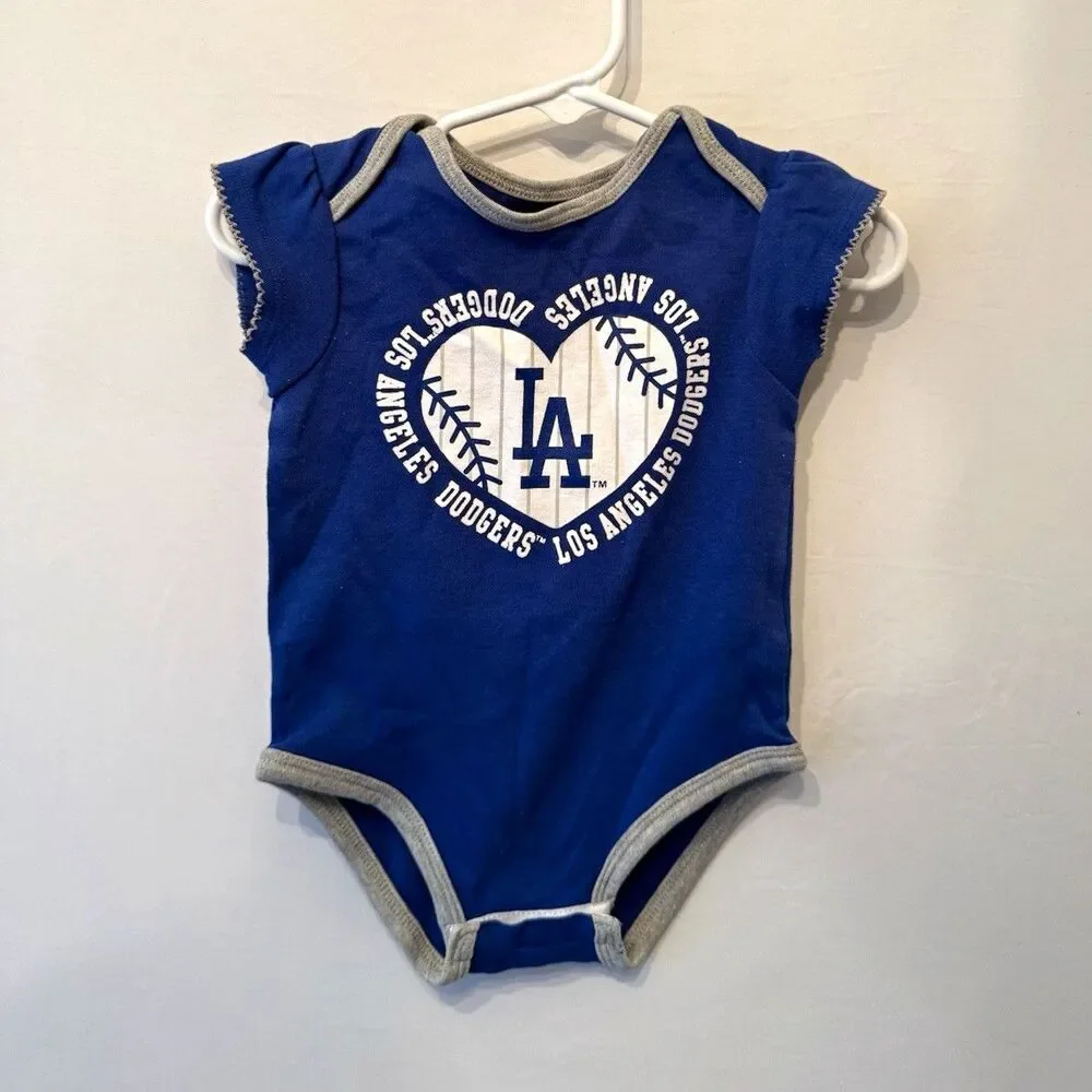 Team Athletics Los Angeles Dodgers MLB Baby Bodysuit One-Piece 6-9 Months Blue